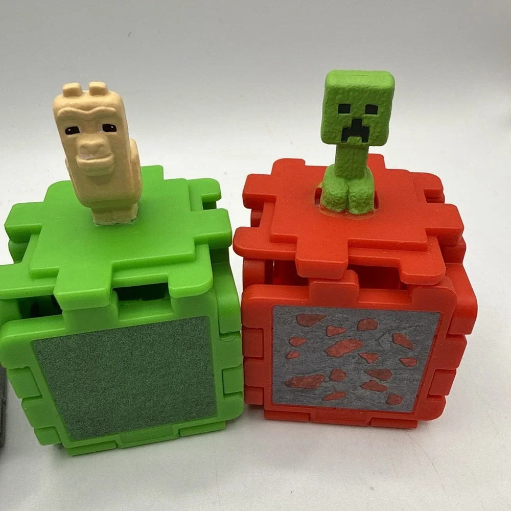 Lot (4) McDonald's Minecraft Movie Happy Meal Toy‎ Blocks
